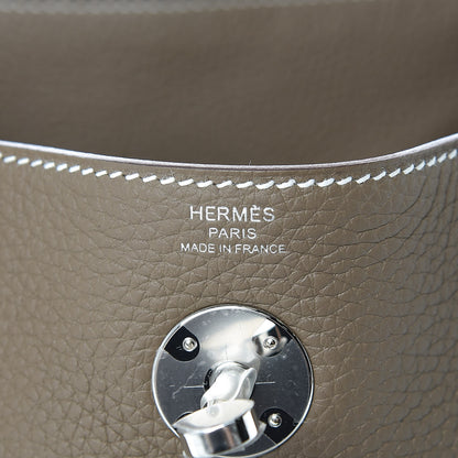 Hermes Taurillon Clemence Lindy 26 Etoupe 6 of 10