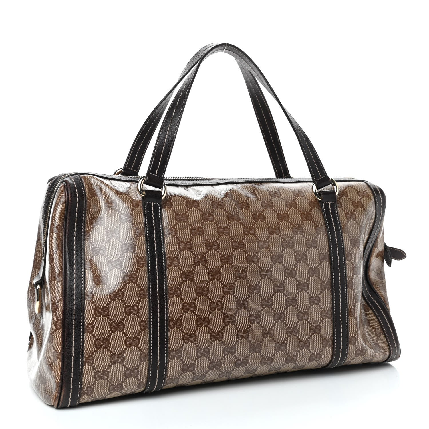 Gucci Crystal Monogram Large Duchessa Boston Dark Brown 3 of 9