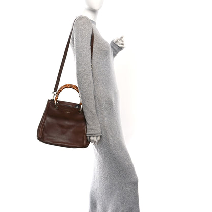 Gucci Calfskin Small Bamboo Shopper Tote Acero 2 of 11