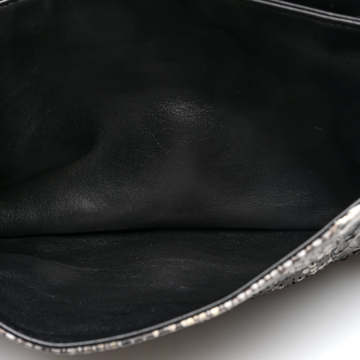 Balenciaga Snakeskin Classic Silver Hardware Envelope Strap Clutch 7 of 11
