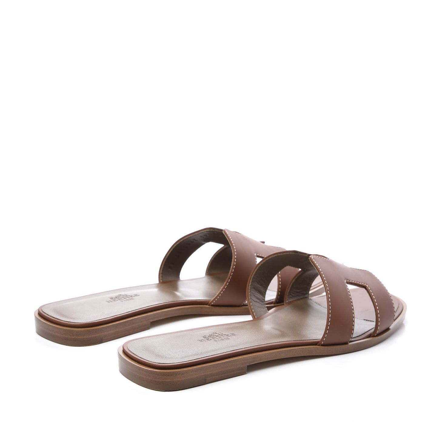 Box Calfskin Oran Sandals 38.5 Gold