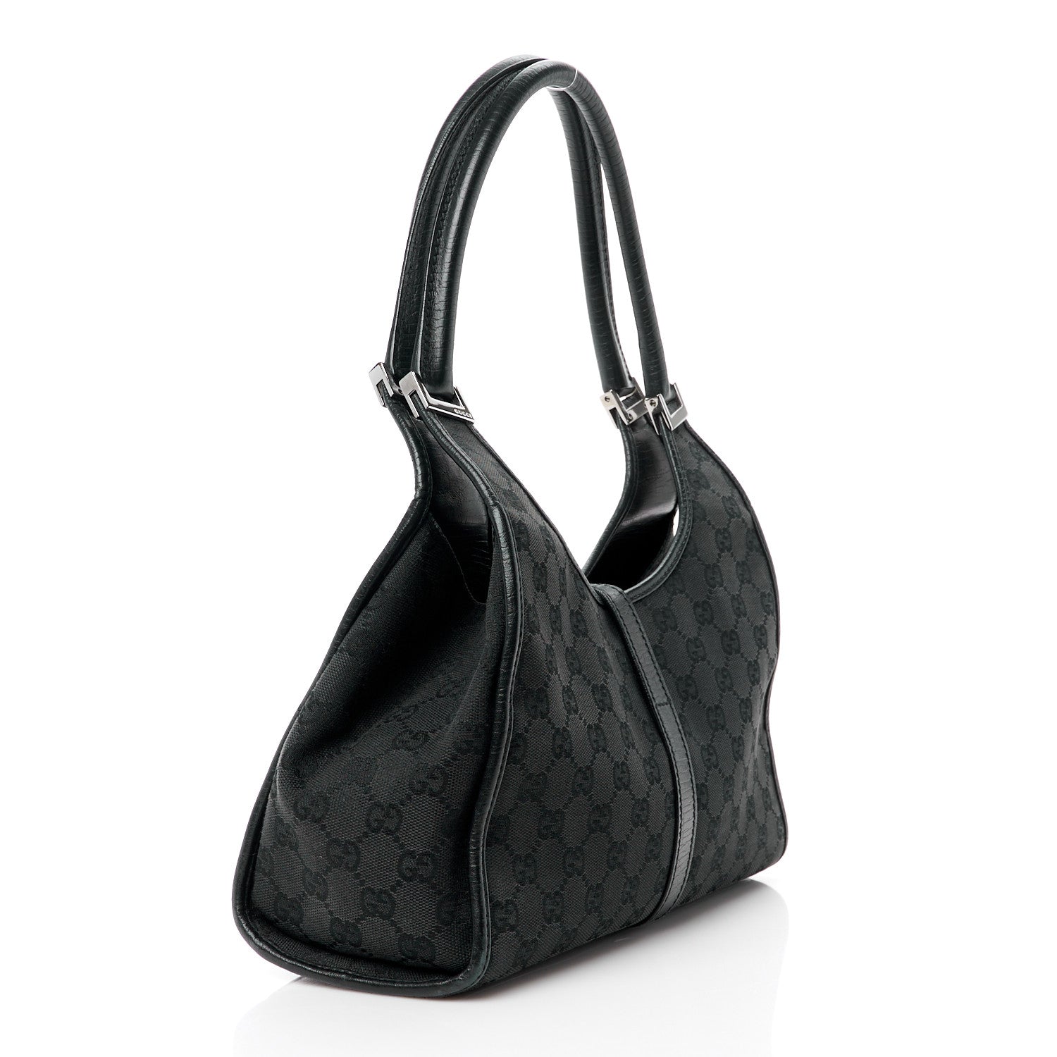 Gucci Monogram Jackie Shoulder Bag Black 3 of 10