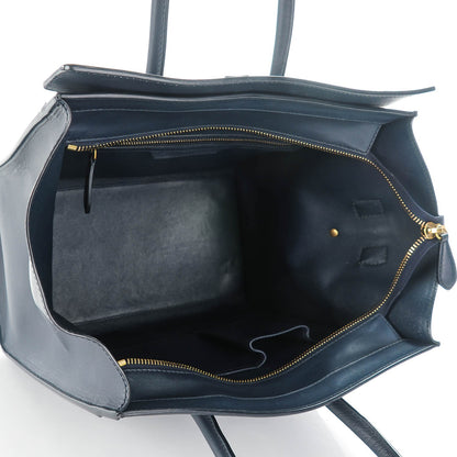 Celine Smooth Calfskin Mini Luggage Navy Blue 5 of 8