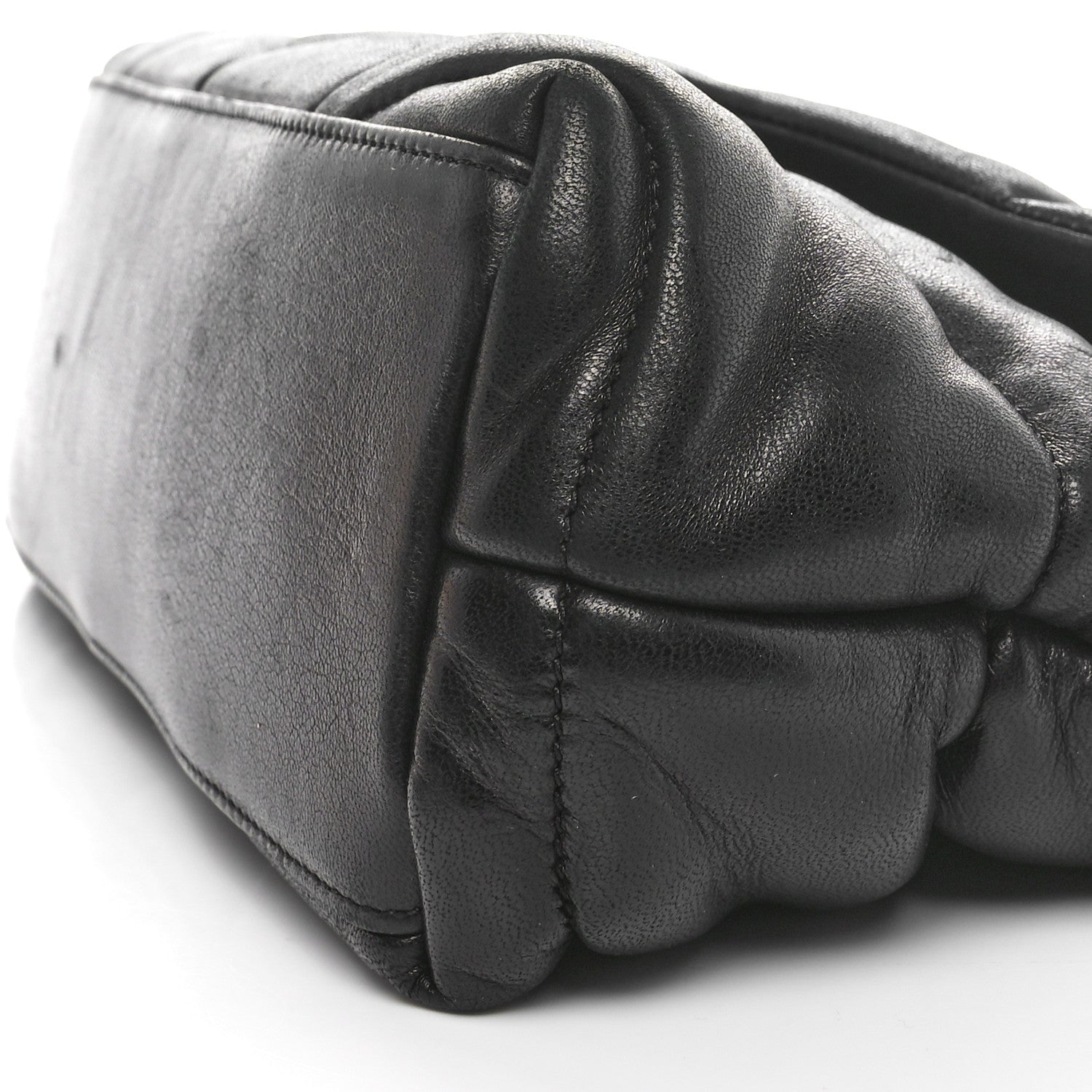 Saint Laurent Lambskin Quilted Small Loulou Puffer Monogram Chain Satchel Black 11 of 11