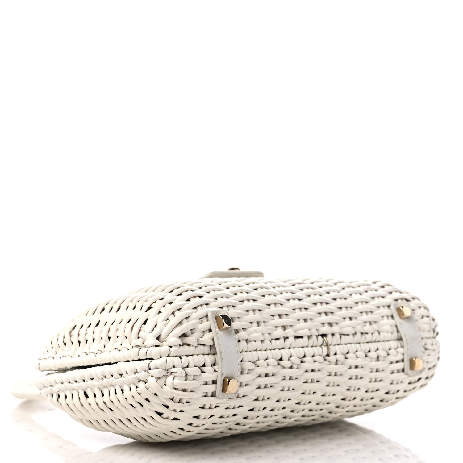 Salvatore Ferragamo Woven Handle Satchel White 4 of 12
