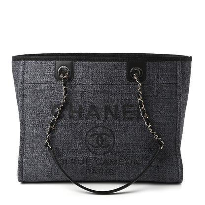 Chanel Lurex Straw Small Deauville Tote Black 1 of 10