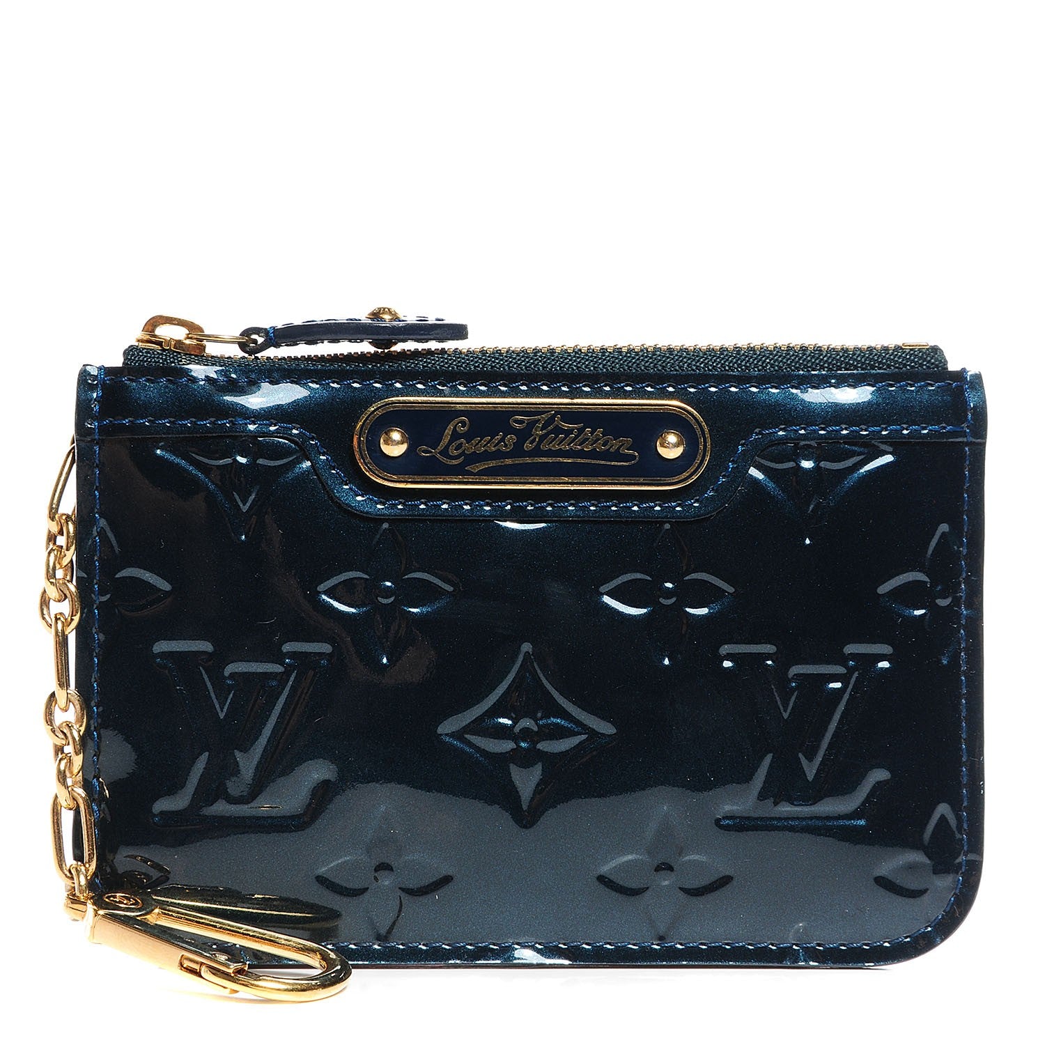 Louis Vuitton Vernis Key Pouch Blue Nuit 1 of 7