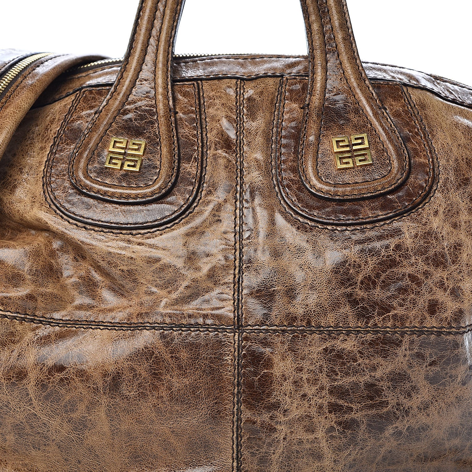 Givenchy Crackled Calfskin Medium Nightingale Light Brown 10 of 10