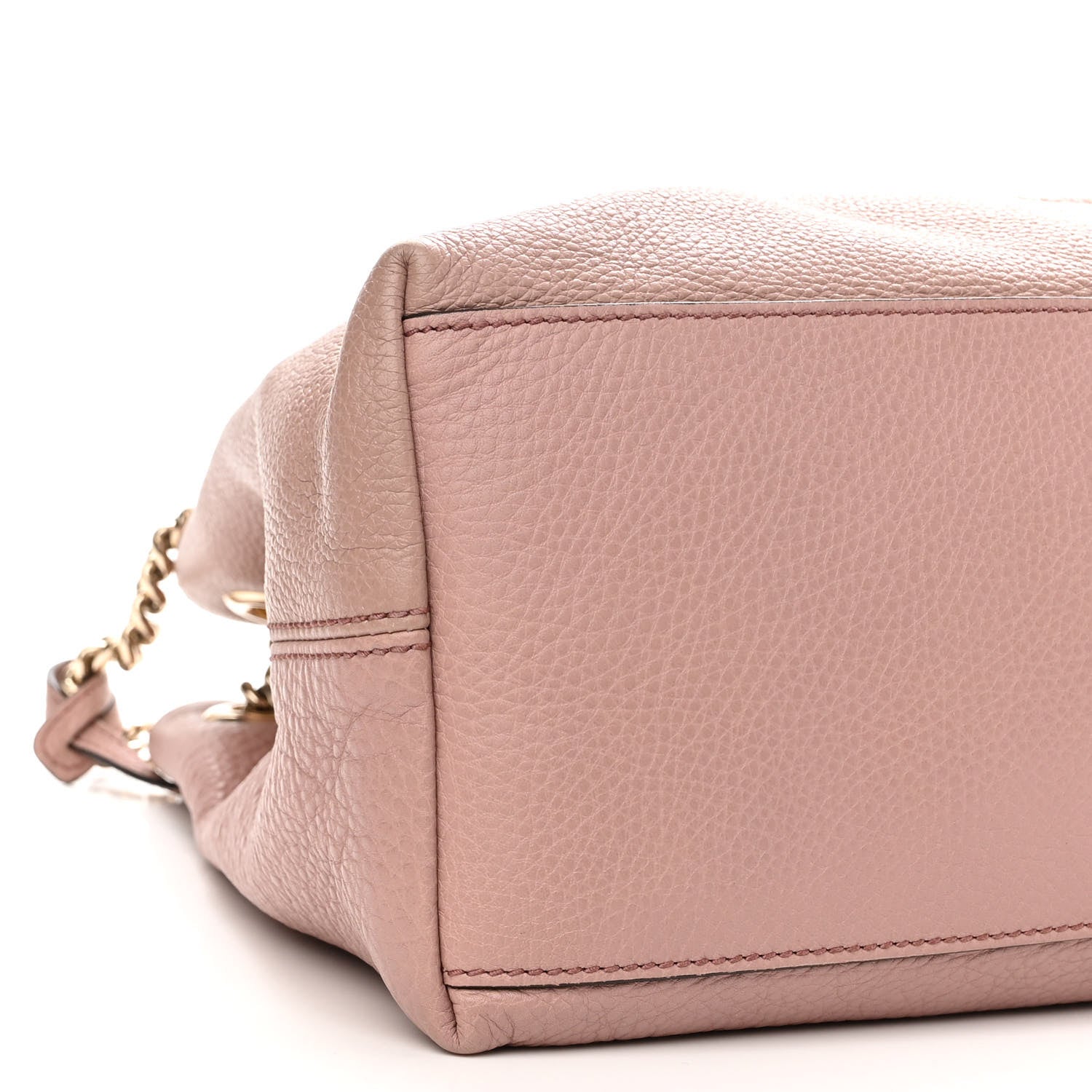 Gucci Pebbled Calfskin Medium Soho Chain Shoulder Bag Dark Cipria 8 of 11