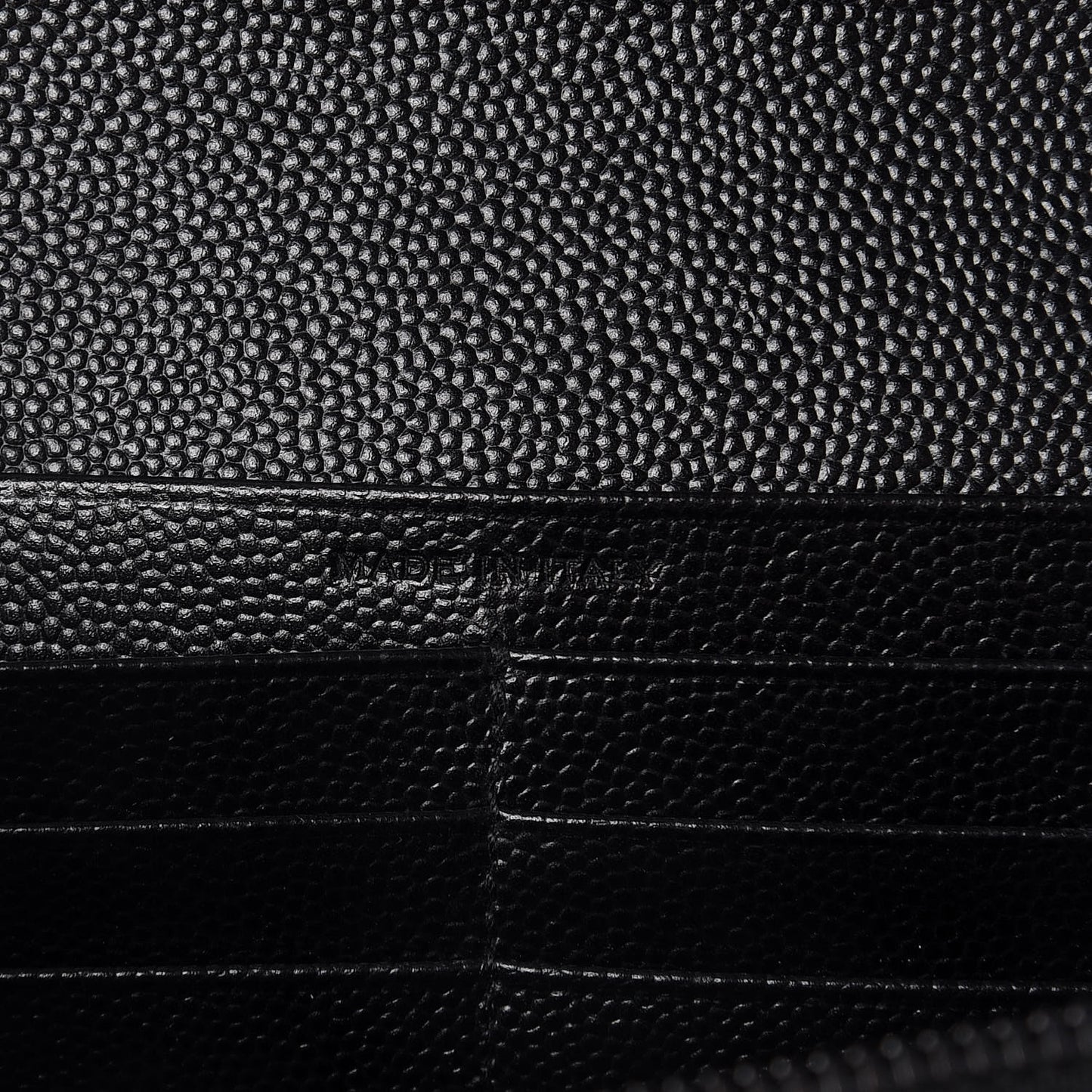 Grain De Poudre Matelasse Chevron Monogram Chain Wallet Black