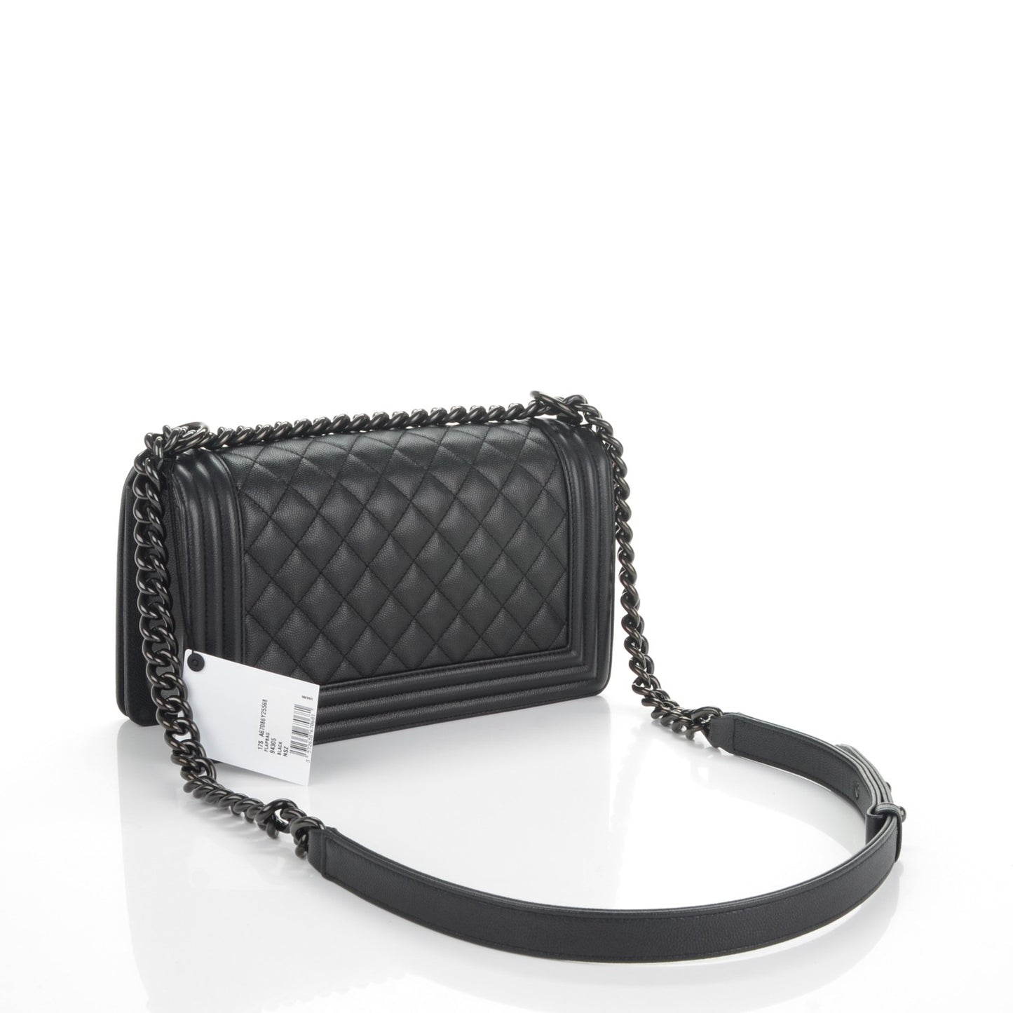 Caviar Quilted Medium Boy Flap So Black