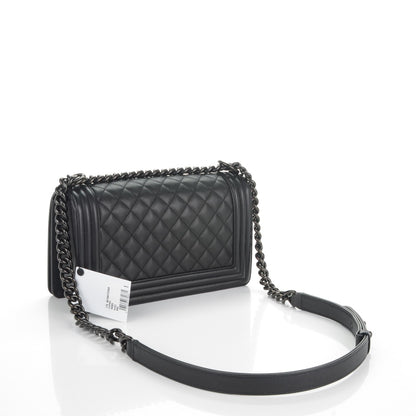 Chanel Caviar Quilted Medium Boy Flap So Black 3 of 7