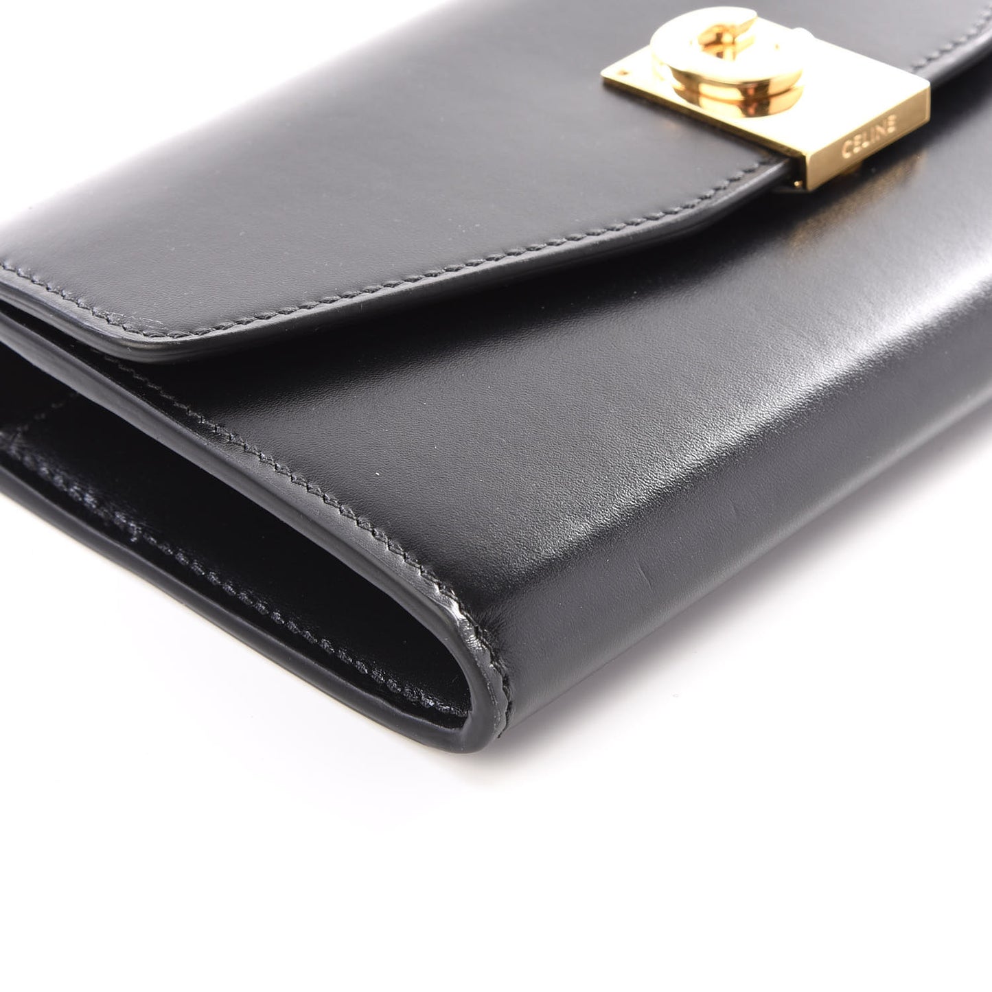 Calfskin C Wallet On Chain Bag Black