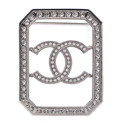Chanel Crystal CC Brooch Silver 1 of 5
