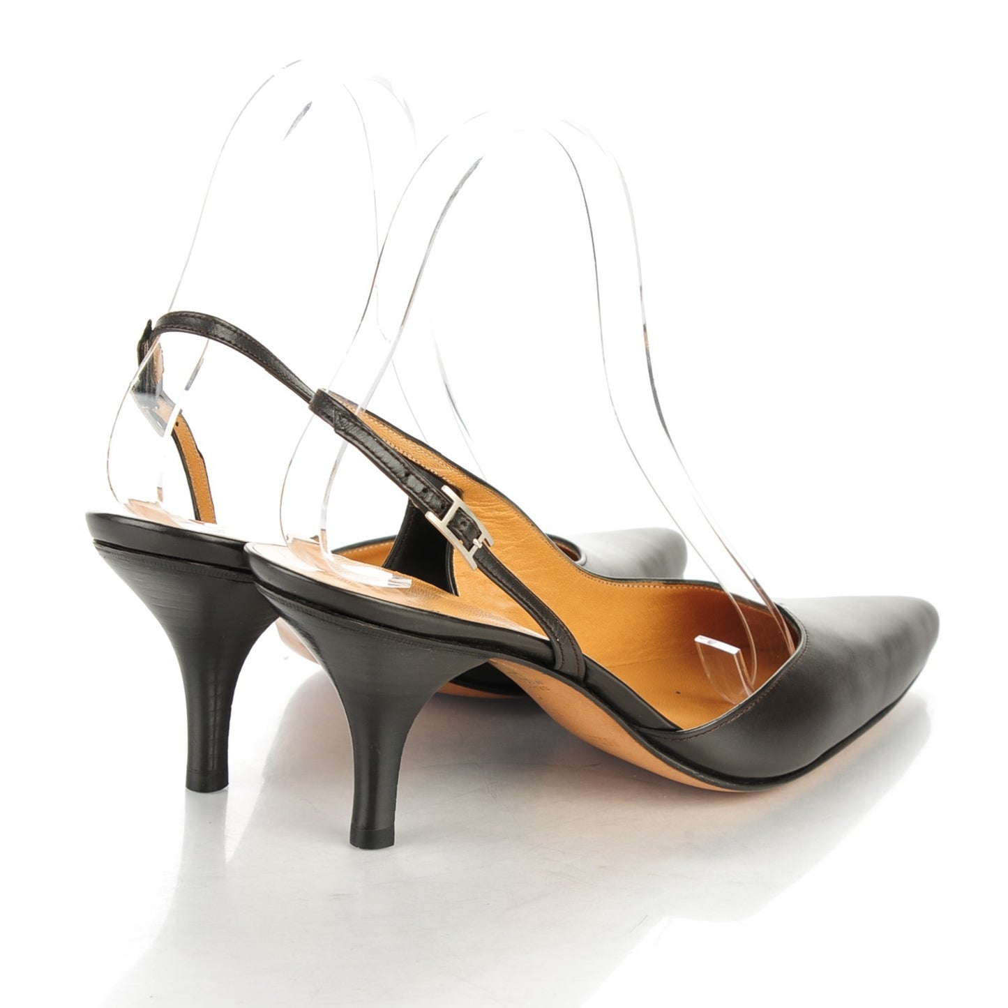 Calfskin 70 Slingback Pumps 37 Chocolate