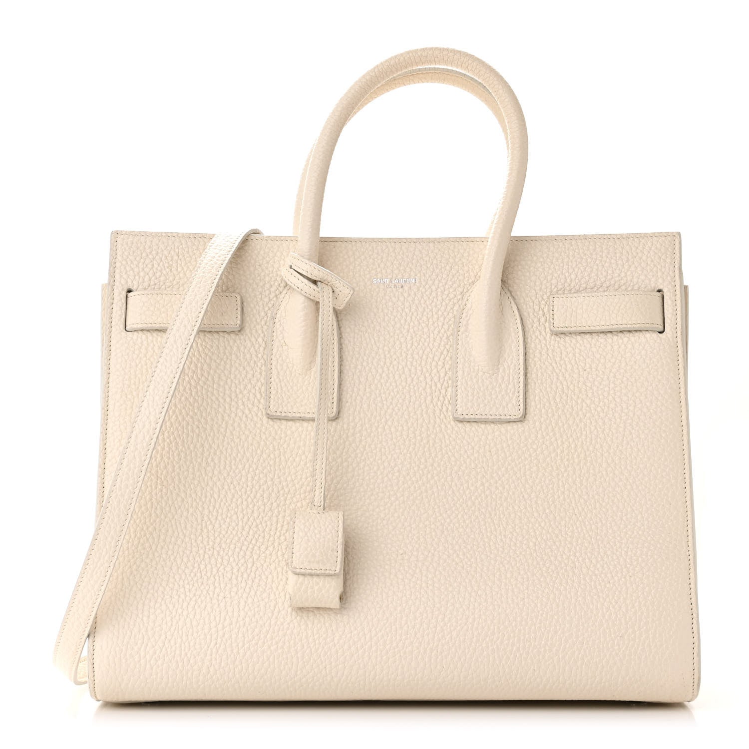Saint Laurent Grained Calfskin Small Sac De Jour Dove White 1 of 10