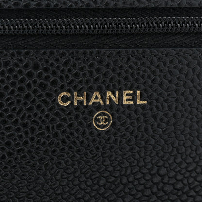 Chanel Caviar Quilted Wallet on Chain WOC Black 6 of 11
