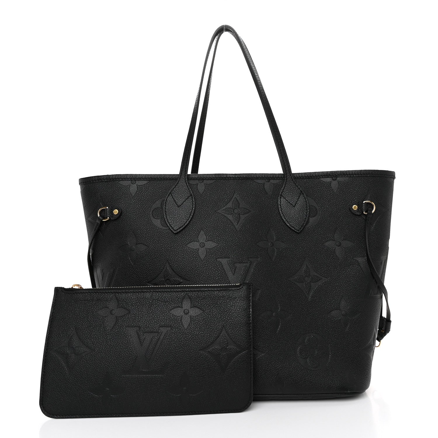 Louis Vuitton Empreinte Monogram Giant Neverfull MM Black 3 of 10