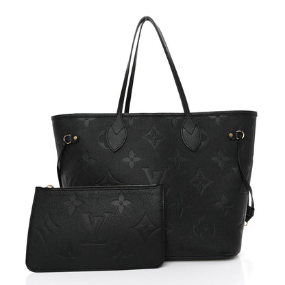 Louis Vuitton Empreinte Monogram Giant Neverfull MM Black 3 of 10