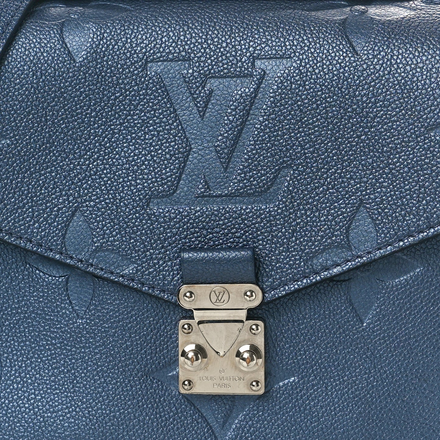 Metallic Empreinte Monogram Giant Pochette Metis Navy Nacre