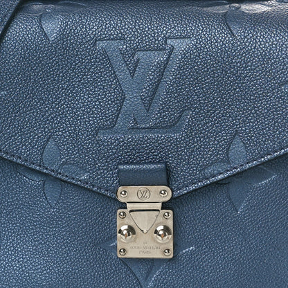 Louis Vuitton Metallic Empreinte Monogram Giant Pochette Metis Navy Nacre 7 of 9