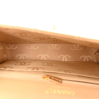 Chanel Calfskin Quilted Medium Wild Stitch Flap Beige 5 of 11