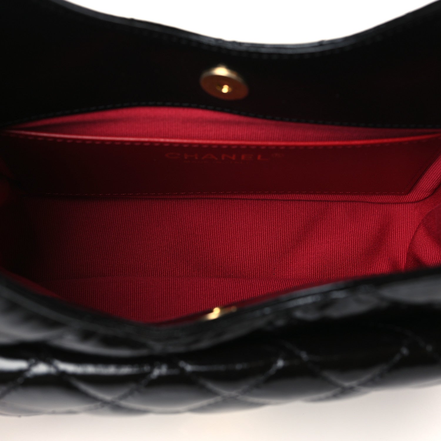 Chanel Shiny Crumpled Calfskin Quilted Small Wavy CC Hobo Black 5 of 10