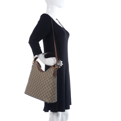 Gucci GG Supreme Monogram Linea A Hobo Brown 2 of 12