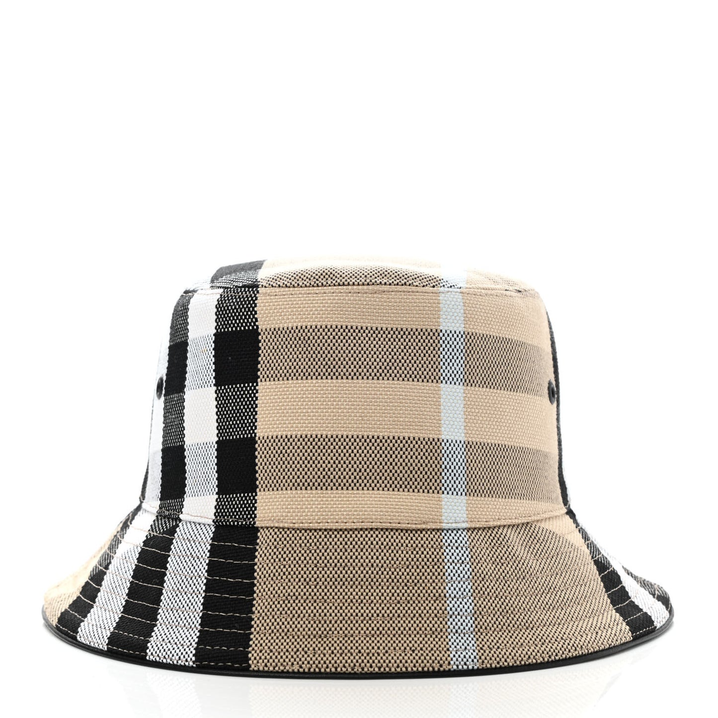 Cotton Canvas Giant Check Bucket Hat S Dusty Sand