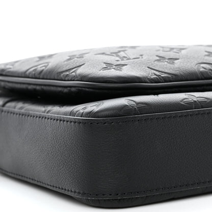 Louis Vuitton Calfskin Monogram Shadow Trio Messenger Black 10 of 11
