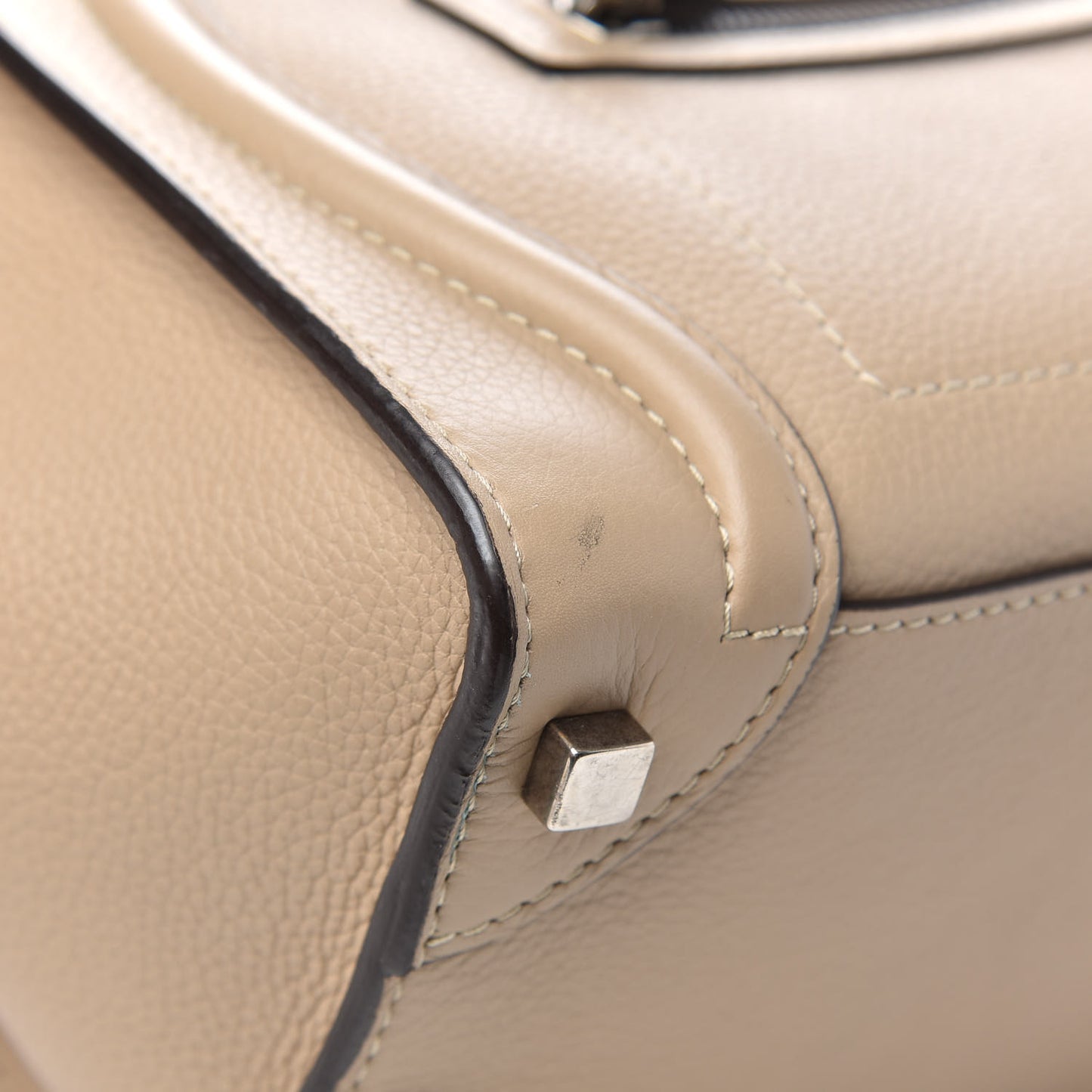 Drummed Calfskin Micro Luggage Dune