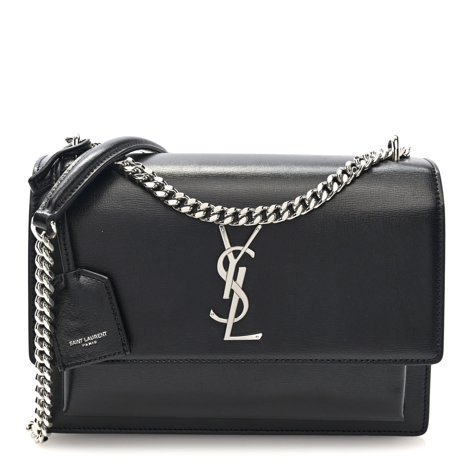 Saint Laurent Calfskin Medium Monogram Sunset Black 1 of 9