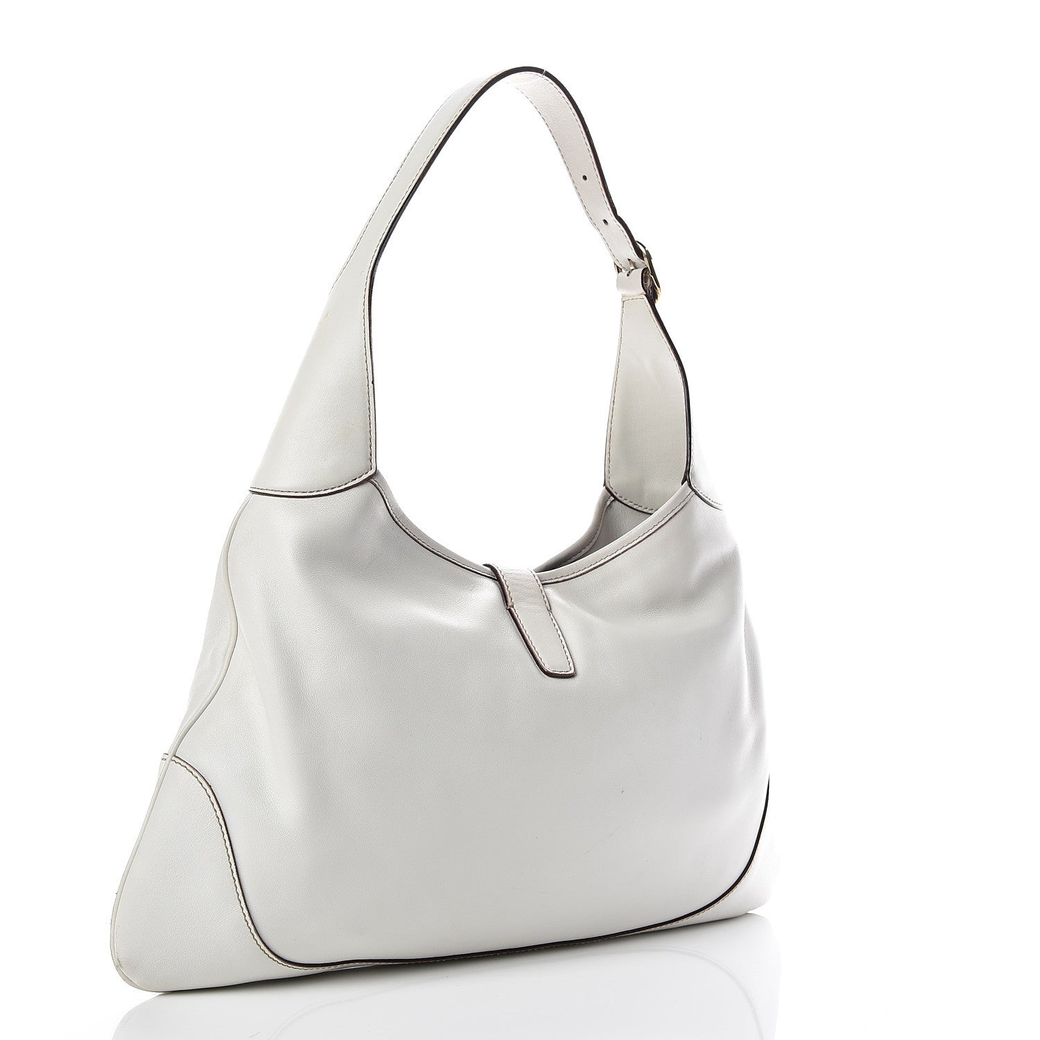 Gucci Calfskin Medium Jackie O Bouvier Hobo White 3 of 13