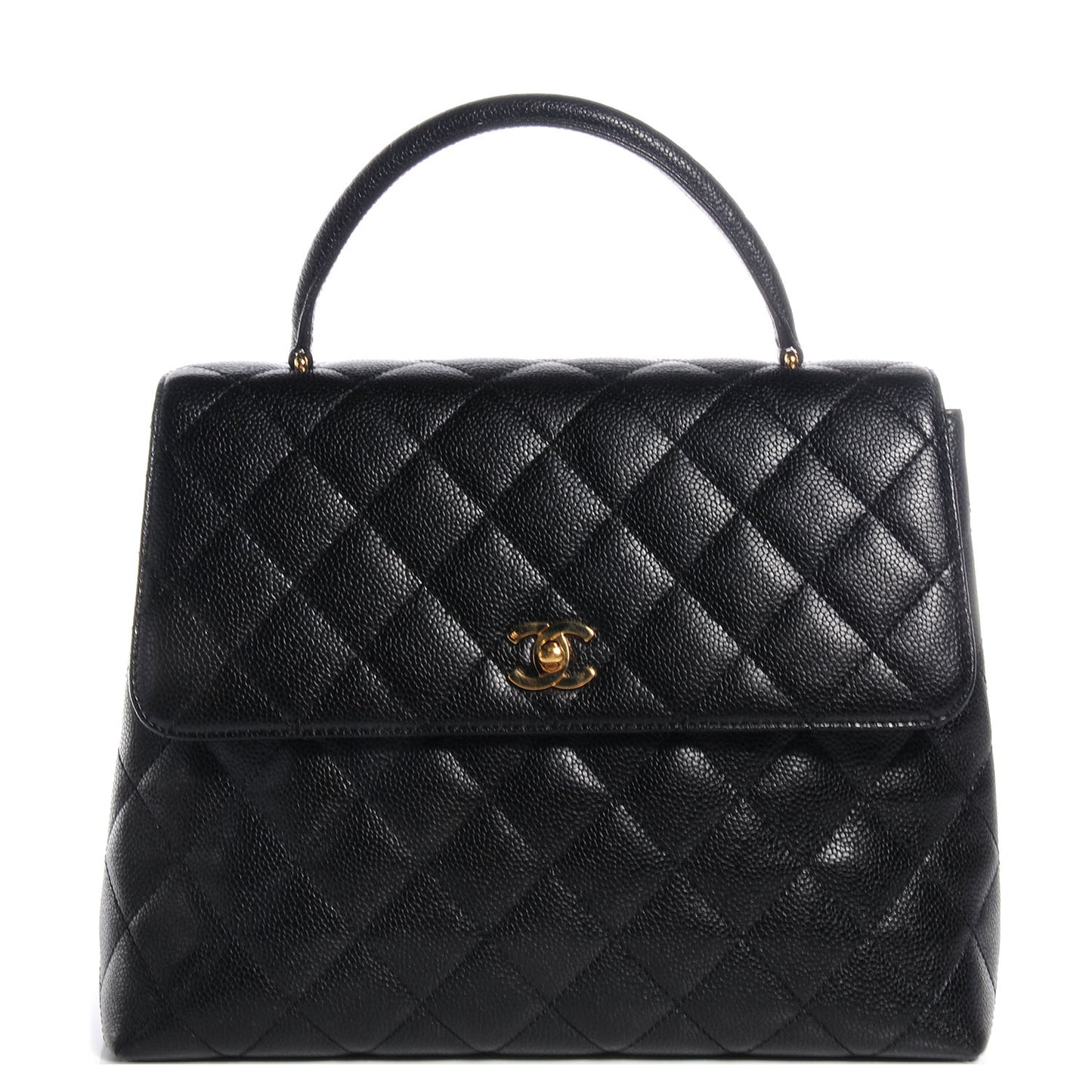 Caviar Kelly Jumbo Flap Bag Black