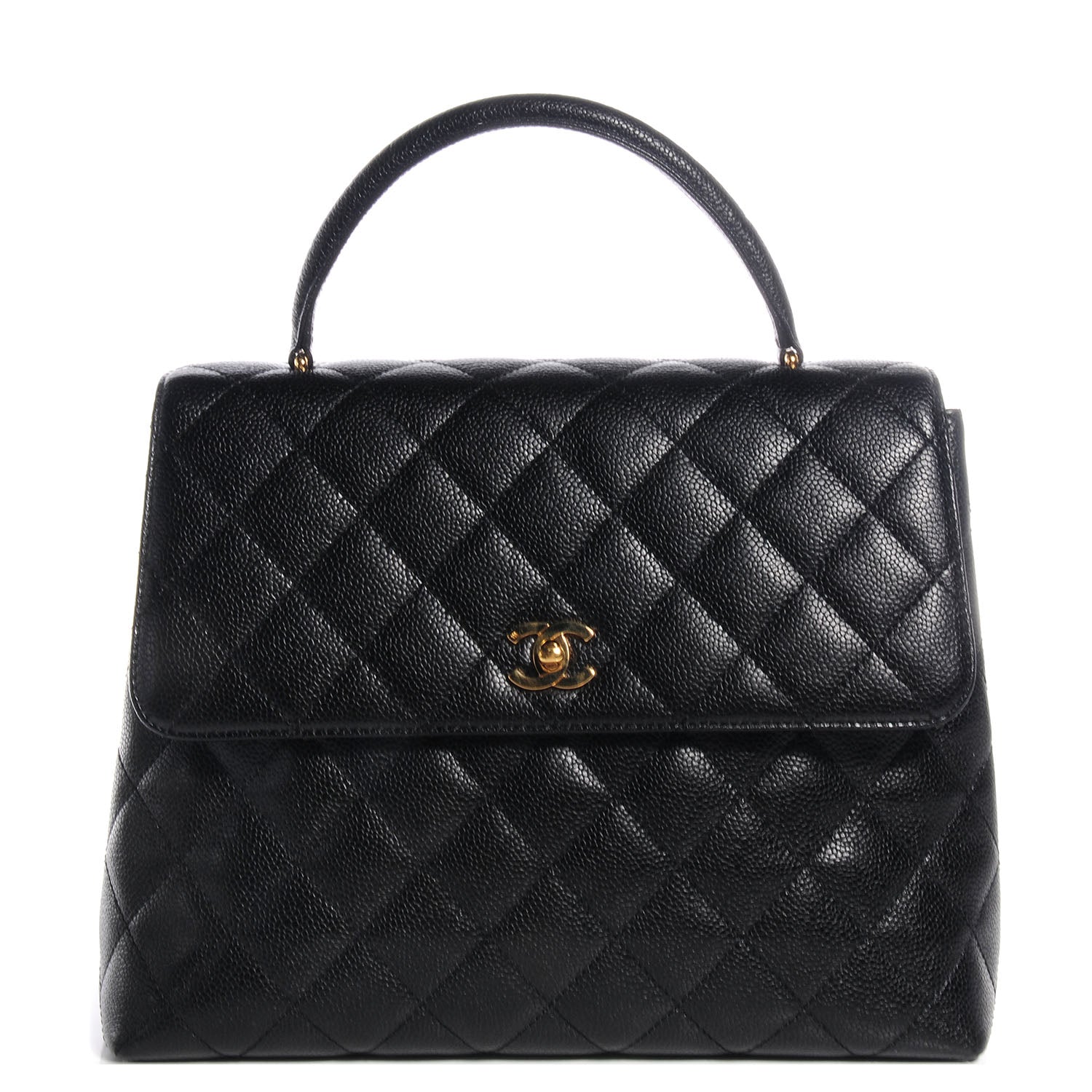 Chanel Caviar Kelly Jumbo Flap Bag Black 1 of 9