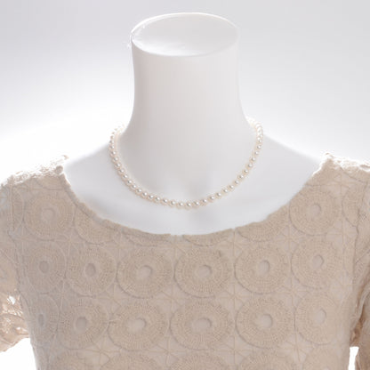Mikimoto Platinum and Diamond 16" Cultured Akoya Pearl Necklace 2 of 7