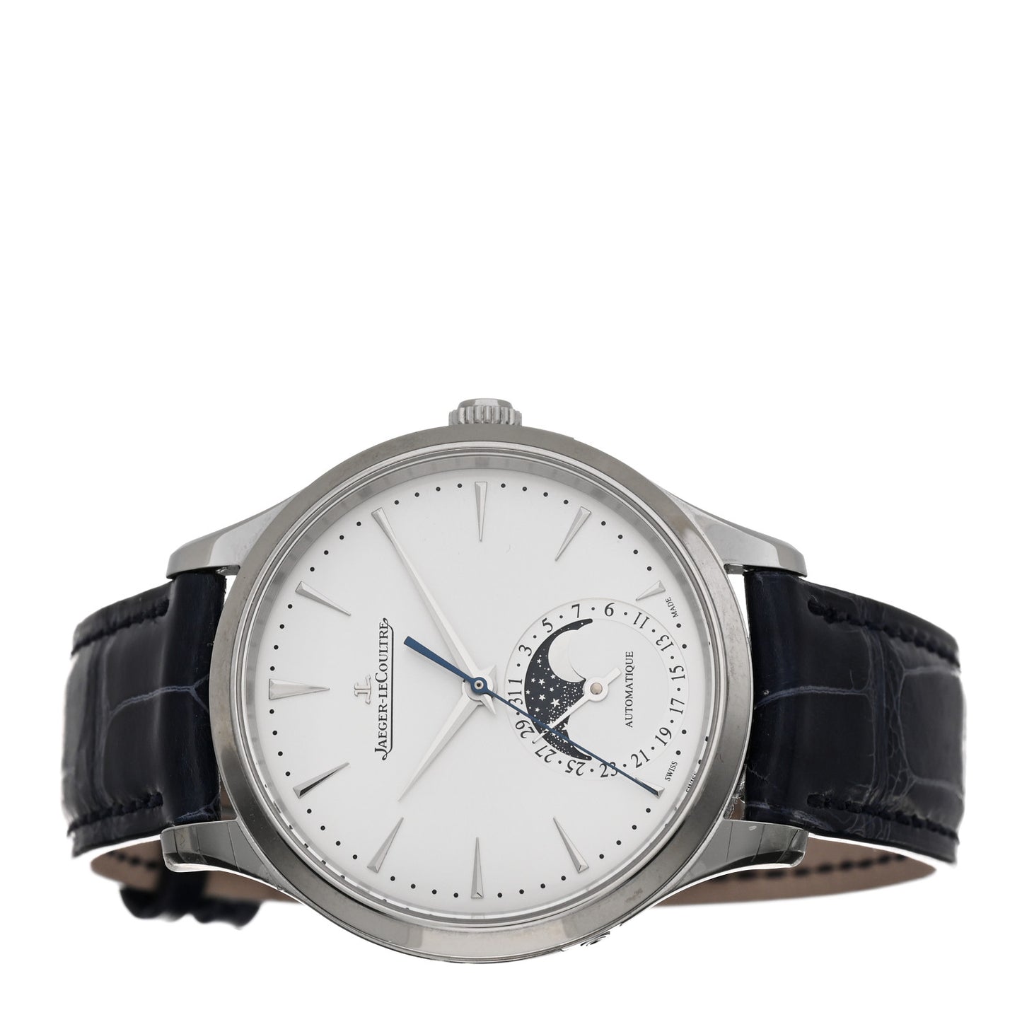 Stainless Steel Alligator 36mm Master Ultra Thin Moon Automatic Watch Q1248420