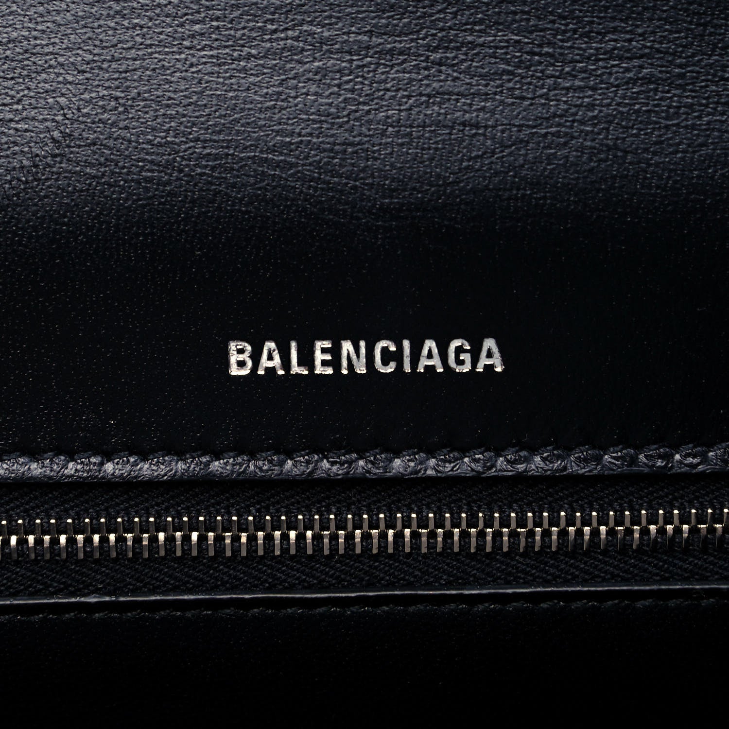 Balenciaga Grained Calfskin Medium Hourglass Top Handle Bag Black 8 of 9