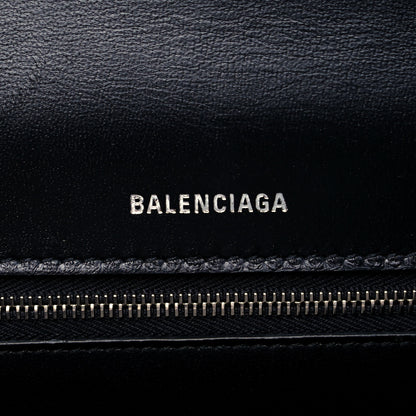 Balenciaga Grained Calfskin Medium Hourglass Top Handle Bag Black 8 of 9