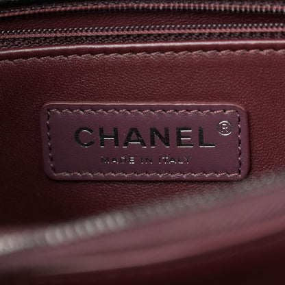 Chanel Caviar Chevron Quilted Small Coco Handle Flap So Black 6 of 11