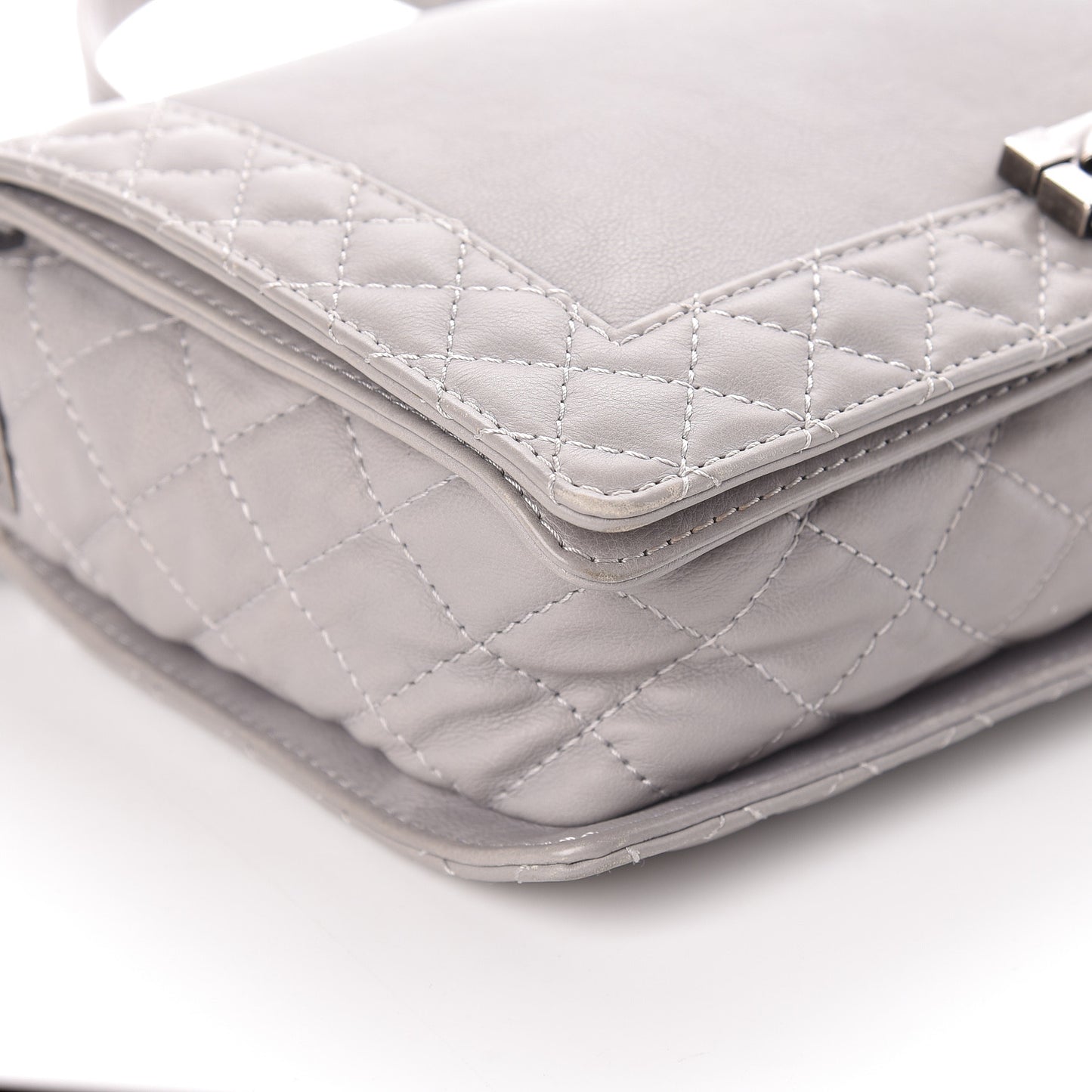Calfskin New Medium Boy Reverso Flap Light Grey