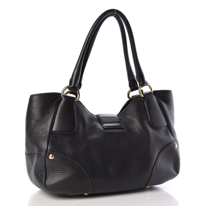 Prada Vitello Daino Buckle Tote Black 3 of 12