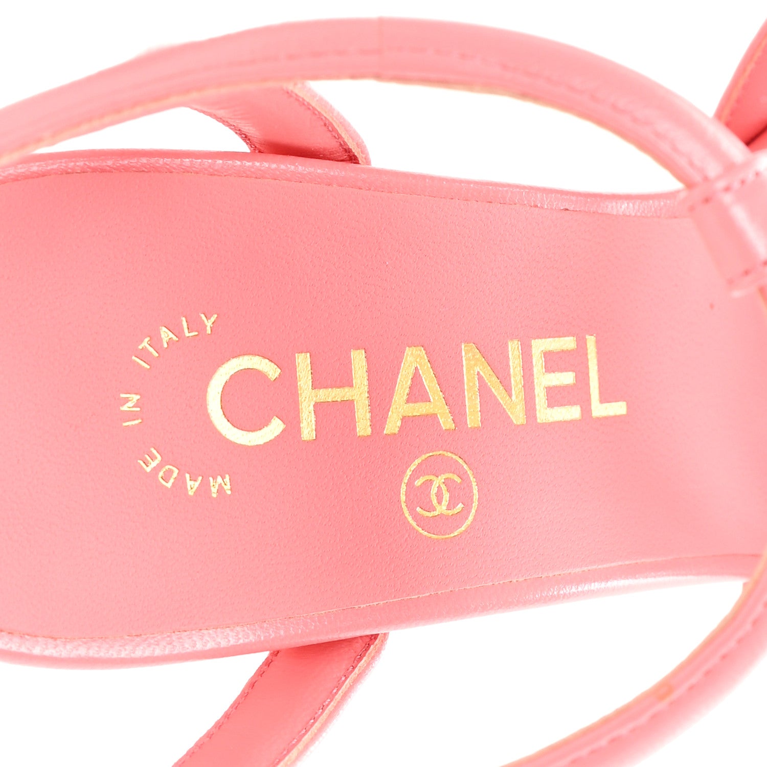 Chanel Goatskin Parthenon Platform Sandals 38.5 Pink 8 of 9