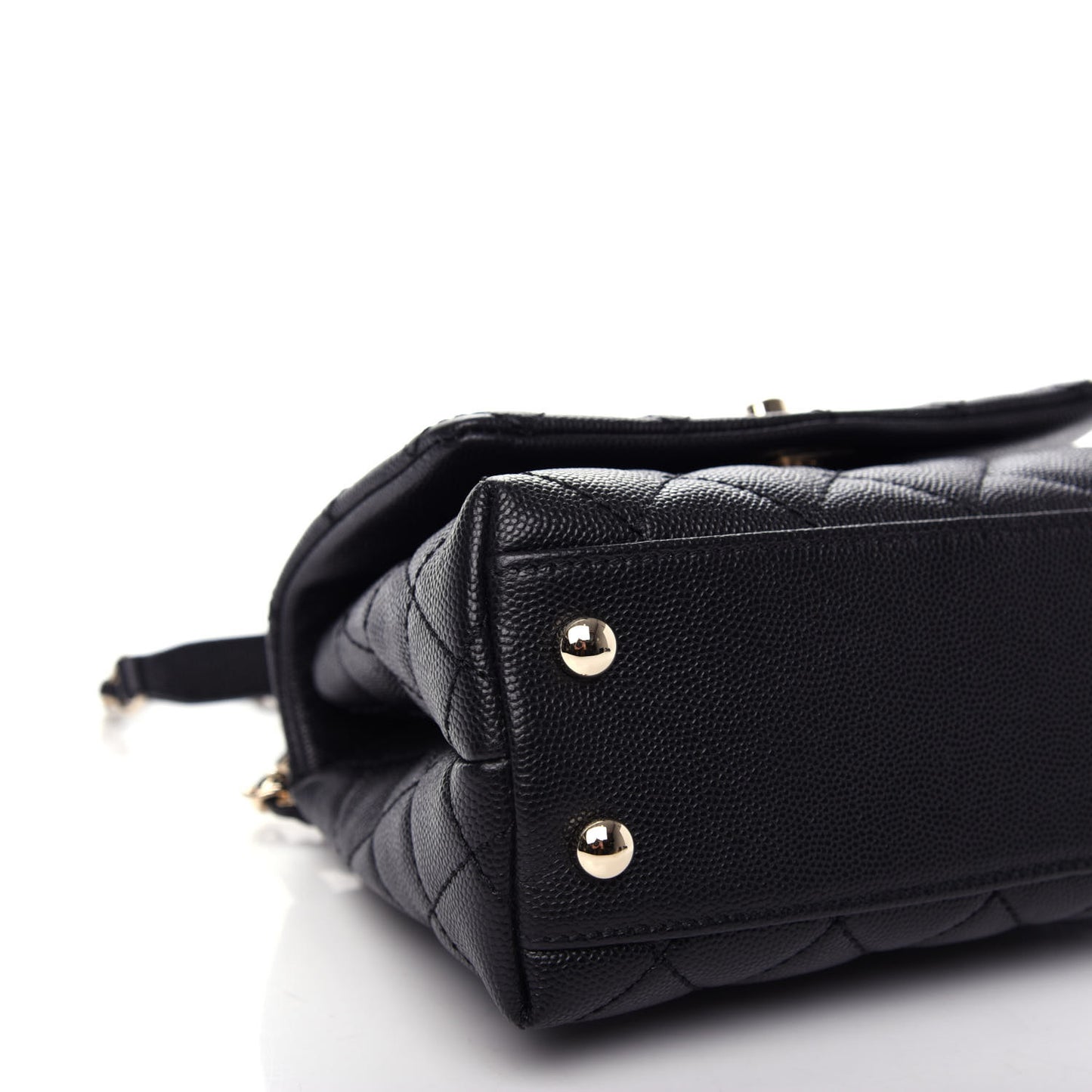 Caviar Quilted Extra Mini Coco Handle Flap Black