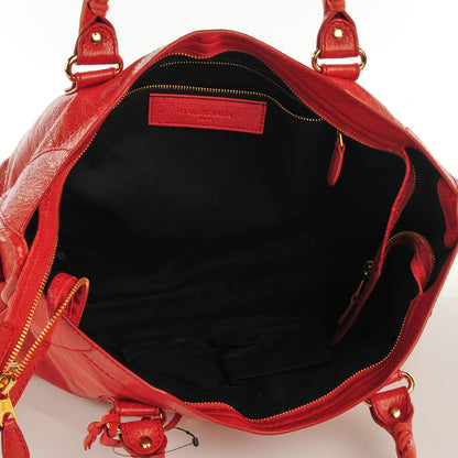 Balenciaga Agneau Giant 12 Gold Hardware City Rouge Ambre 4 of 8
