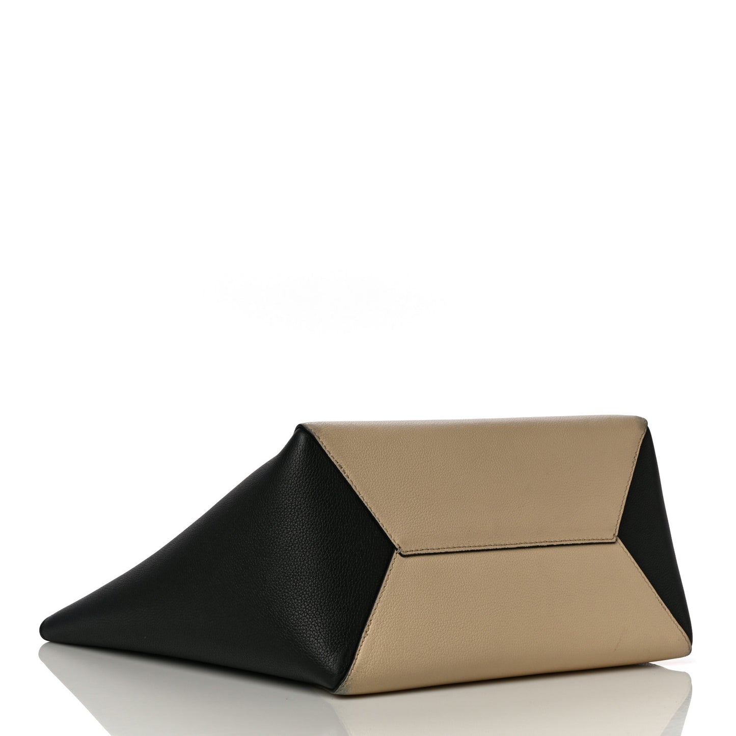 Calfskin Lockme Go Tote Black Vanilla