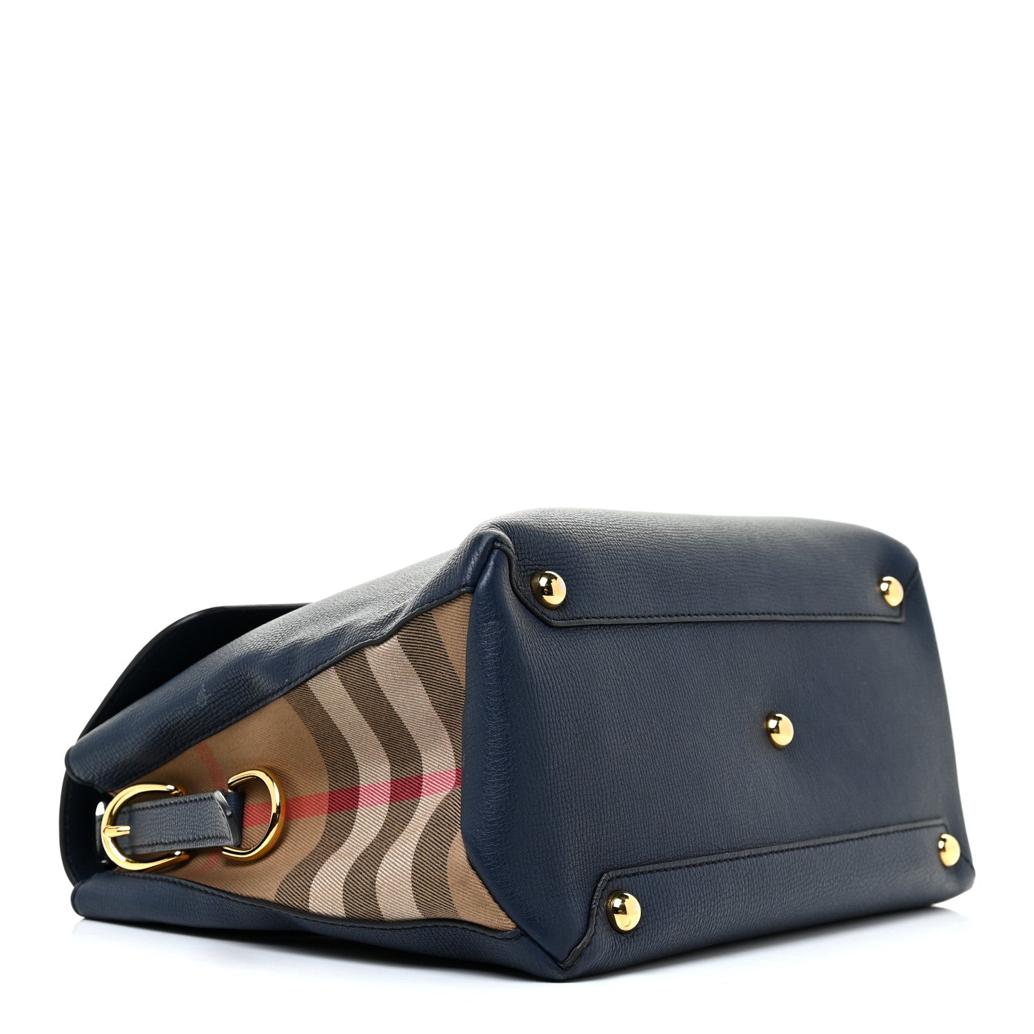 Burberry Derby Calfskin House Check Medium Camberley Ink Blue 4 of 20