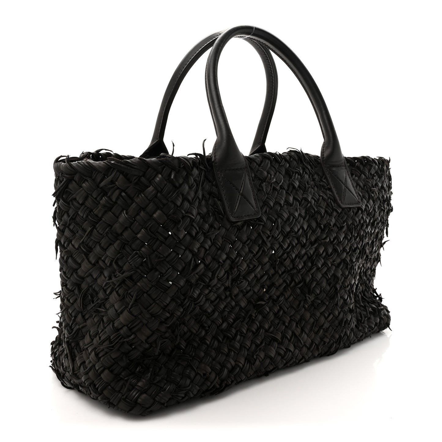 Chevre Intrecciato Fringe Netted Medium Cabat Tote