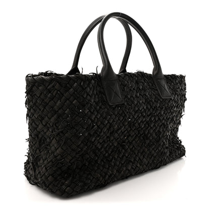 Bottega Veneta Chevre Intrecciato Fringe Netted Medium Cabat Tote 4 of 12