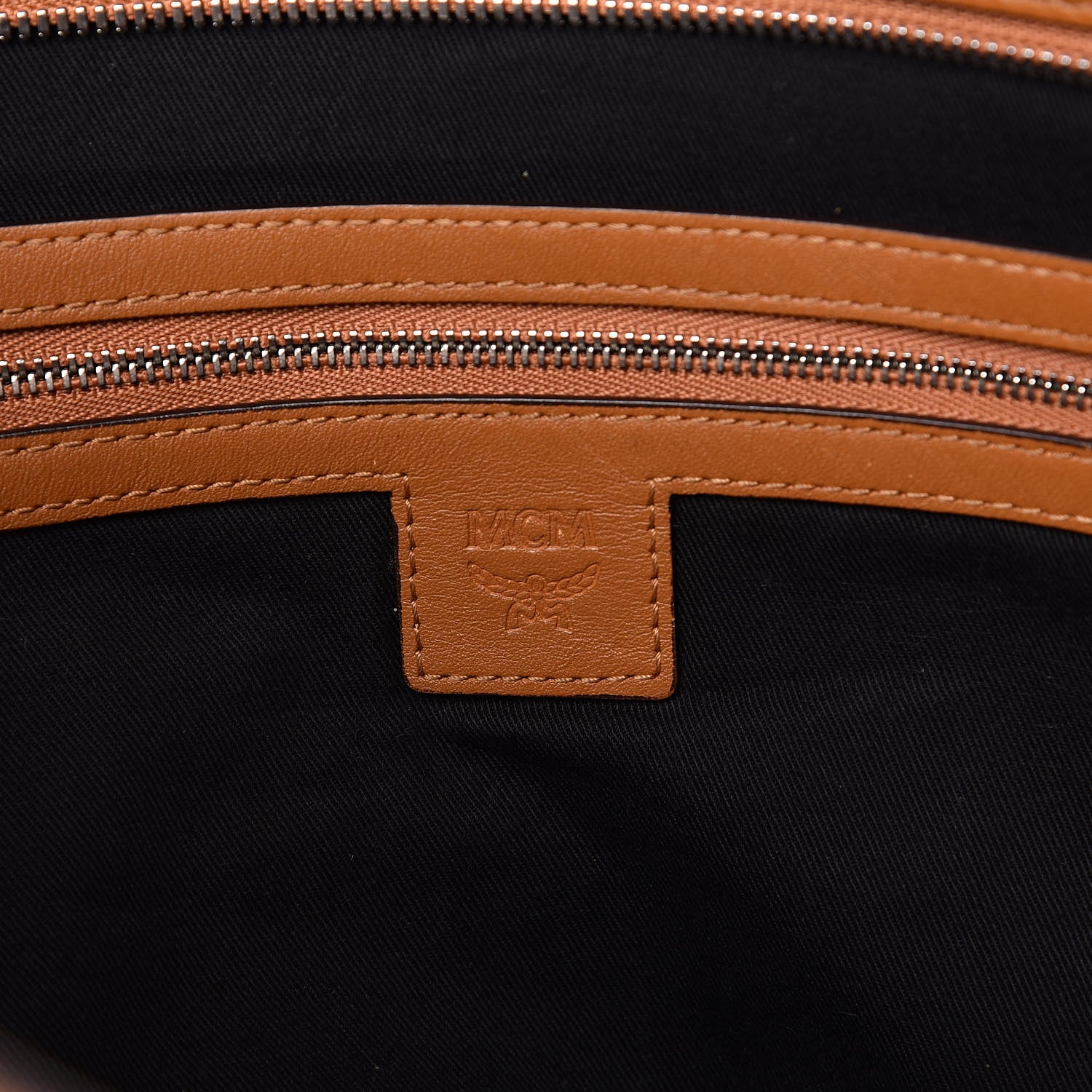 MCM Visetos Medium Anya Shopper Tote Black 7 of 19